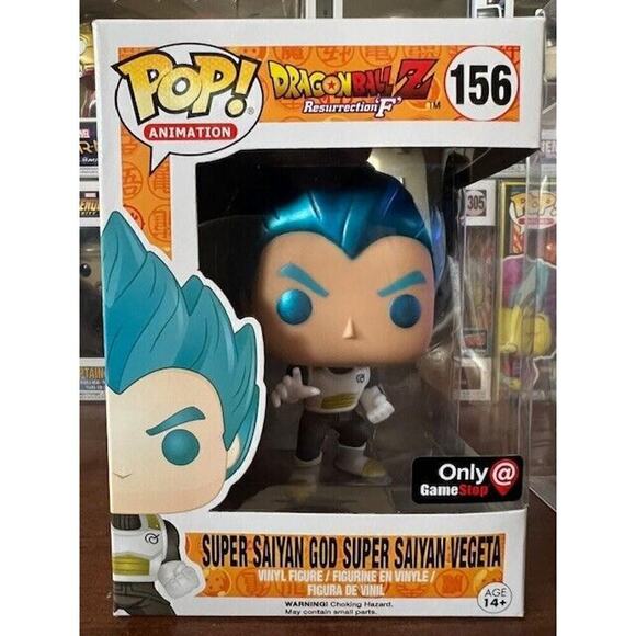 Funko Pop! Metallic Super Saiyan God Super Saiyan Vegeta GameStop Exclusive - Picture 2 of 10